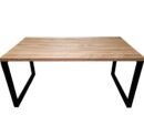 Стол письменный лофт из ясеня Будапешт СТ-035 с черным металлическим каркасом