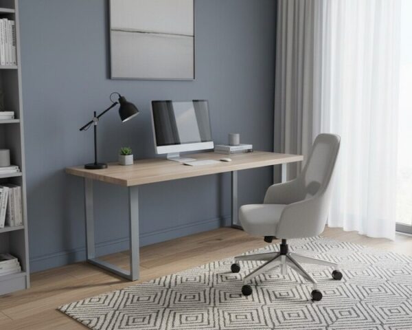 Письменный стол в стиле лофт Будапешт 1800х800 из натуральной древесины и металла