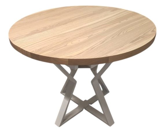 стол обеденный круглый раскладной-ST-048-0003